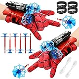 LIDEYE Hero Launcher Handschuh, 2 Set Held Launcher, Spider Hero Handschuhe, Handgelenk Spielzeug Set, Spiderman Spielzeug Handschuh, Lustiges Lernspielzeug Kostüm Requisiten für Kinder (C)