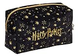 Harry Potter Make Up Bag for Women Girls Pencil Case Black Velvet Cosmetic Toiletries Bag Travel Accessory Deathly Hallows Gift