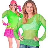 W WIDMANN MILANO Party Fashion - Netzoberteil für Damen, langarm Netzshirt, Shirt für Festival, Karneval