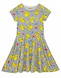 Pokemon Pikachu Girl's Short Sleeved Skater Dress 7-8 Jahre