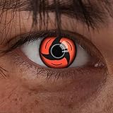 aricona Kontaktlinsen - Sharingan Kontaktlinsen Sharingan Uchiha - Farbige Kontaktlinsen ohne Stärke für Cosplay, Karneval, Fasching, Motto-Partys und Halloween Kostüme, 2 Stück
