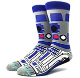 WOO GIRL Idol Socken - Darth Vader / R2D2 / Storm Trooper - Zuhause und als Hinkucker unterwegs für Star Wars Fans - Größe 37-45 (R2D2)