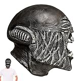 Richolyn Full Head Face,Menschliche Vollkopfbedeckung Latex Cosplay Kostümzubehör | Realistisches Horrorgesicht Kostü Requisiten Zubehör