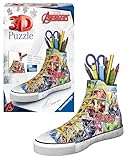 Ravensburger 3D Puzzle 12113 - Sneaker Avengers - praktischer Stiftehalter mit vielen Marvel Comic Szenen der Helden um Iron Man und Captain America - für Erwachsene und Kinder ab 8 Jahren