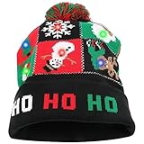DANGZW LED Leuchten Hut Mütze Weihnachtsmützen mit 6 Bunte LED Dicker Xmas Weihnachten Hut Erwachsene Strickmütze Weihnachten Beanie Mütze für Männer Frauen Jungen Mädchen Wintermütze