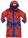 Marvel Spiderman Bademantel | Morgenmantel Jungen Mit Kapuze | Spidey Kinderbademantel Junge | Offizielle Spider-Man Merchandise 116