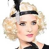 GOODS+GADGETS Charleston 20er Jahre Perücke Blonde Kurzhaar-Perrücke für Burlesque Kostüm Kleid Outfit Accessoire (Perrücke)