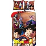 Bettwäsche Dragon Ball Super, wendbarer Bettbezug 140 x 200 cm und Kissenbezug, Polyester