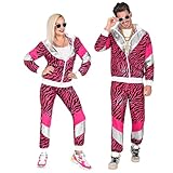 W WIDMANN MILANO Party Fashion - Kostüm Trainingsanzug, Animal Print Tiger, 80er Jahre Outfit, Jogginganzug, Bad Taste Outfit, Faschingskostüme