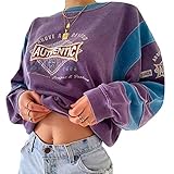 Onsoyours Damen Schmetterling Pulli Sweatshirts Hoodie Sport Langarm Kapuzenpullover Mode Bequem Casual Pulli Mit Kordel Und Taschen C Violett M