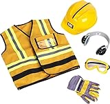 Theo Klein 3224 Caterpillar Bauarbeiterweste | Mit Helm, Handschuhen, Brille und Ohrenschützern | Schutzweste passt 3-6-Jährigen | Maße: 43 cm x 38 cm x 14 cm | Spielzeug für Kinder ab 3 Jahren