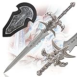 Swords and more Frostmourne Schwert Replik, Lich King Frostmourne Schwert Replikat 106 cm, World of Warcraft, Gaming Deko, Schwert aus Metall für Wow Cosplay, Deko Schwert & Gamer Geschenk