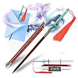 Sword Art Online Brieföffner in Form des Schwerts Flashing Light von Yuuki Asuna mit Scheide und Ständer, Hochwertiges Material, Miniatur Schwert, Geschenk für Sammler und Fans