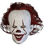 SHIFANQI Gruseliger Clown-Latex-Maske, Joker, gruselig, Halloween-Kostüm, Requisiten, Cosplay, Gesichtsmaske für Erwachsene, Kinder (Lächeln)