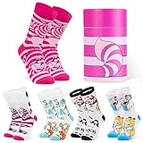 Disney Damen Socken, weiche Socken im 5er-Pack, Geschenk für Frauen und Teens (Rosa Alice in Wonderland)