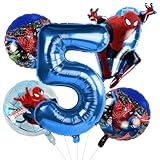 Luftballons geburtstag 5 Jahr, Geburtstag Ballon Deko, Geburtstagsdeko 5 Jahr Junge, Luftballons Kindergeburtstag Luftballons Party Ballons Folienballons für Kinder Geburtstag Party Dekoration