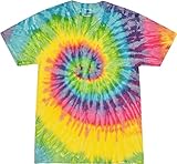 Colortone Unisex Batik T-Shirt 'Swirl' | Batik Shirt S - 5XL mit verschiedenen Mustern | Flower Power Kleidung Damen Herren aus Baumwolle | Handgefärbtes Batik Design | Saturn, L