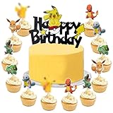 YOGARTH 25 Stück Tortendeko Kindergeburtstag, Kuchen Deko Junge Mädchen, Happy Birthday Topper, Tortendekoration Cake Topper Set für Kinder Geburtstag Party Kuchen Dekoration Supplies (B)