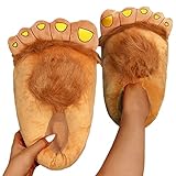 Unisex Erwachsene Hobbit Füße Hausschuhe Halbling Plüsch-Pantoffeln Damen Herren