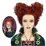 Perücke für Winifred Sanderson von Hocus Pocus Rote Braune Perücke für Frauen Damen Halloween Kostüm Cosplay Perücken AL055