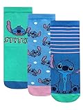 Disney Lilo Und Stitch Socken 3er-Pack | Lilo & Stitch Mädchensocken | Packung Mit 3 Baumwollsocken Für Mädchen | Mehrfarbig 31-36