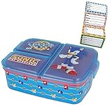 ICE TOYS Schüler-Brotdose mit Figuren mit 3 Fächern (Sonic)