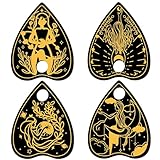 CREATCABIN 4 Stück Planchette-Göttin Aus Holz,Mini-Kristallkugel-Ausstellungsständer,Kristallhalter,Hexenzubehör,Wicca-Tablett,Kleines Tablett,Altar,Tarot,Monddekoration,Hexen-Geschenkzubehör