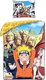Halantex Naruto Bettwäsche NA-3264BL, 140x200cm + 70x90cm, 100% Baumwolle
