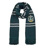 Cinereplicas - Harry Potter - Schal - Super weich - Deluxe Edition- Offiziel lizensiert - Slytherin - 250 cm - Grün und Grau