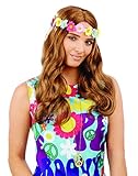 Fun Shack Hippie Perücke Damen, Perücke Hippie Damen, Flower Power Perücke Damen, 70er Jahre Perücke Damen, Perücke 70er Jahre Damen, 70er Perücke Damen, Hippie Perücken, Perrücke 80er