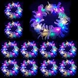 10Pcs LED Haarreif,Haarkranz LED,Haarkranz Leuchtend,Haarkranz Leuchtend,Blumenkranz Leuchtend,LED Blumenkranz Haare für Damen und Kinder Geburtstag Weihnachten Halloween Fasching Party Hochzeit Dekor