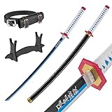 Bambus Anime Katana Cosplay Schwert, Katana Inspiriert Demon Slayer Schwert 105cm / 41 Zoll Hashira Pillars & Protagonist Katana, eine Vielzahl von Stilen zur Auswahl (Tomioka Giyuu's)