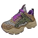 Buffalo Damen Low Sneaker BINARY GLAM Bunt Synthetik - vegan, Größe:40, Farbauswahl:multicolor