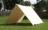 Sonnensegel 2 x 5 m LARP Fly Segel Reenactment Lagerplane Mittelalter Zelt Frame Tent Ritter