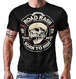 GASOLINE BANDIT Original Biker Racer T-Shirt: Road Rash L