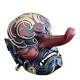 KAROON Cosplay Maske, Große Japanische Tengu-Maske Handbemalte Cosplay Prop Anhänger Dekoration