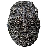 Tadoiooy Halloween Maske, beängstigende Full Face Skull Maske, atmungsaktive Latex Teufelmaske, 9.1x7.9 Horror Monstermaske für Erwachsene Maskerade Kostümpartyzubehör