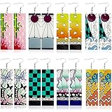 Anime Ohrringe 8 Paare, Anime Earrings, Acryl Ohrring, Cosplay Anime Ohrringe, Anime Acryl Tropfen Ohrringe, Cosplay Ohrringe, Ohrringe für Damen, Cosplay Requisiten Zubehör