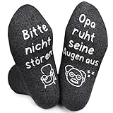MEJOSER Opa Geschenk, Lustige Socken Opa Rutschfest, Weihnachtsgeschenke für Opa, Oma und Opa Geschenke Geburtstag Weihnachten, Opa ruht seine Augen aus