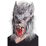 Boland 97515 - Werwolf Maske aus Latex mit Fell, gruselige Maske für Halloween und Karneval, Zubehör für Faschingskostüme, Märchen Kostüm Wolf