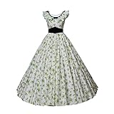DUNHAO COS Kostüm Gone with The Wind Cosplay Scarlett O'Hara, Mitteldress Prinzessin Kleid für Damen XXL