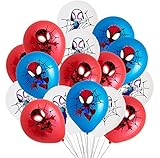 18 Stück Spidey Luftballons Spidey Geburtstags Party Dekorationen, Latex Ballons für Kinder Junge Kinder Geburtstag Deko