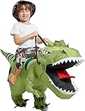 FXICH Aufblasbare Dinosaurier Kostüm Reiten T Rex Air Blow up Funny Fancy Dress Party Halloween Kostüm für Erwachsene 【Height Fit for 120cm-150cm】