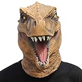 CreepyParty Halloween Kostüm Party Tierkopf Latex Maske Dinosaurier