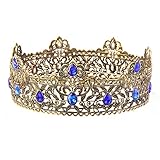 LEEMASING Herren Krone Metall Erwachsene Männer Geburtstag Abschlussball Homecoming Party König Krone für Cosplay Hochzeit, Medium, Metall, Strass