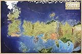 ZGNH 1000 Teile Puzzle Hölzern，Westeros Karte，Kreative schwierige Puzzles Pädagogisches Stressfreisetzung Spielzeug für Erwachsene Kinder，Haus Dekoration Geschenk