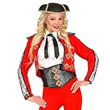 W WIDMANN MILANO Party Fashion - Kostüm Matador, Jacke und Gürtel, Spanierin, Stierkämpferin, Karneval