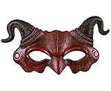 Boland 72254 - Schaum Halbmaske Dämon, Erwachsene, Skelett, Totenkopf, Dungeon, Kostüm, Karneval, Mottoparty, Halloween