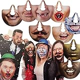 Bada Bing 15er Set Nasenmasken Party Maske Gesichter für Erwachsene Gesichtsmaske - Foto Verkleidung Party Zubehör Geburtstag Deko Feier Fotobox für Hochzeit Spiel Spaß Lustig JGA 21