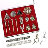 Dan&Dre Harry Potter Zauberstab Set Harry Potter Schlüsselbund Harry Potter Zauberstab Set mit Harry Potter Halskette Schlüsselbund Geschenk